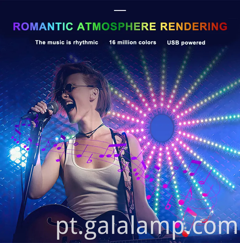 Luz de tira de fogos de artifício de fogos de artifício de LED de sinfonia colorida para decoração de casa